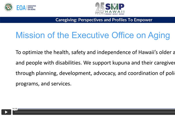 Perspectives and Profiles – Executive Office on Aging